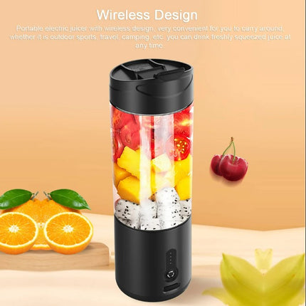 Portable Blender Cup USB Electric Fruit Juicer Rechargeable for Outdoor Sports Travel Camping - White