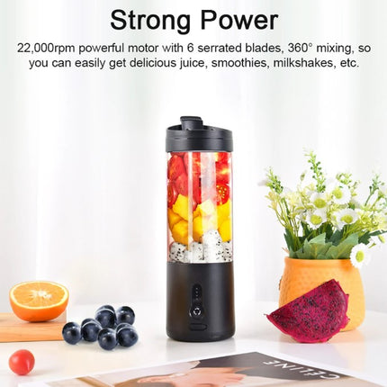 Portable Blender Cup USB Electric Fruit Juicer Rechargeable for Outdoor Sports Travel Camping - White