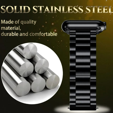 Stainless Steel Strap for Apple Watch Band 42mm - 44mm Metal Links Bracelet Smart Watch Strap - Rose Gold