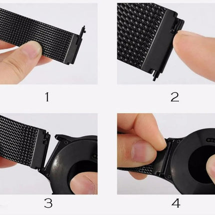 Watch Band Bracelet For Samsung Galaxy Watch 3 for Galaxy Active 2 Strap 42mm Metal Stainless Steel Magnetic 20mm Wrist Strap - Blue