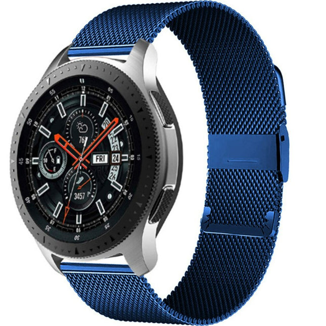Watch Band Bracelet For Samsung Galaxy Watch 3 for Galaxy Active 2 Strap 42mm Metal Stainless Steel Magnetic 20mm Wrist Strap - Blue
