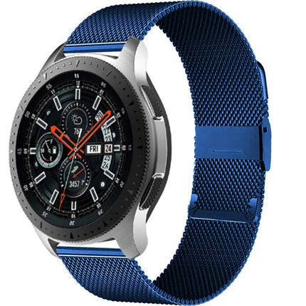 Watch Band Bracelet For Samsung Galaxy Watch 3 for Galaxy Active 2 Strap 42mm Metal Stainless Steel Magnetic 20mm Wrist Strap - Blue