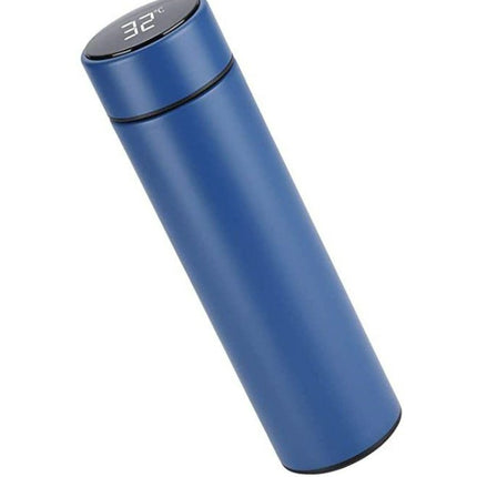 Digital Thermometer Flask - 500ml - Blue