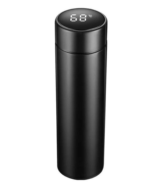 Digital Thermometer Flask - 500ml - Black