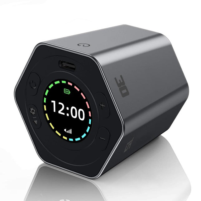 Hexagon Digital Clock Timer Magnetic Cubes Timer - Black