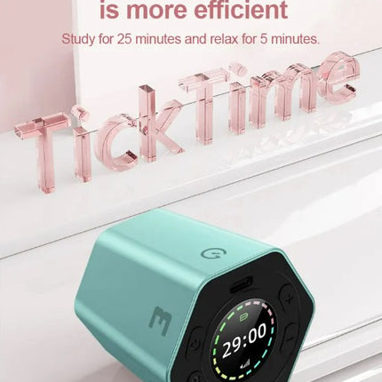 Hexagon Digital Clock Timer Magnetic Cubes Timer - Black