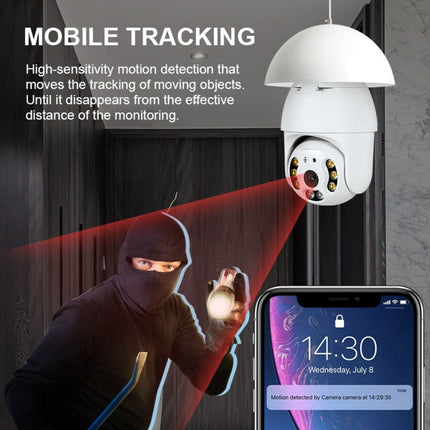 3mp Tuya Smart Wide Wifi Indoor Lamp Head Surveillance Camera