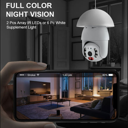 3mp Tuya Smart Wide Wifi Indoor Lamp Head Surveillance Camera