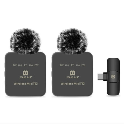 PULUZ Wireless Lavalier Microphone for Mobile Phone - 2 Type C