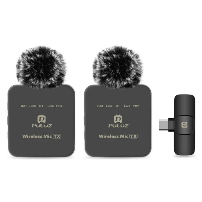 PULUZ Wireless Lavalier Microphone for Mobile Phone - 2 Type C