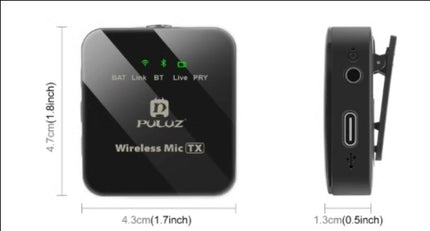 PULUZ Wireless Lavalier Microphone for Mobile Phone - 2 Type C
