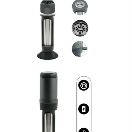 Electric Cigarette Grinder, Horn Tube, Cut Tobacco Metal Cigarette Lighter