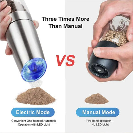 Electric Salt And Pepper Grinder Set