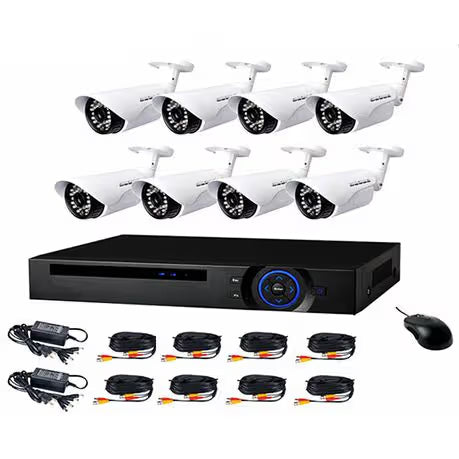 AHD CCTV 8 Channel camera system Full Kit security cameras with internet phone viewing