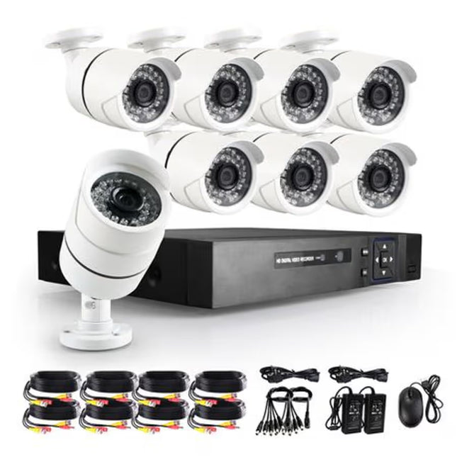 AHD CCTV 8 Channel camera system Full Kit security cameras with internet phone viewing